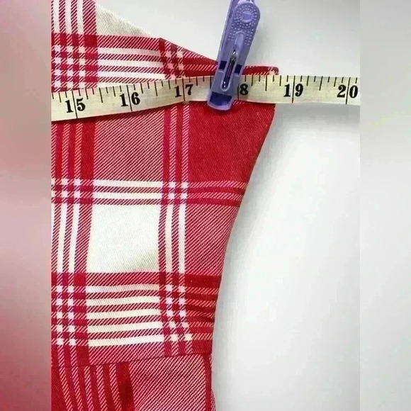 Womens Plaid Full Zipper Red and White Dress Adjustable Straps Size Large - Picture 5 of 10